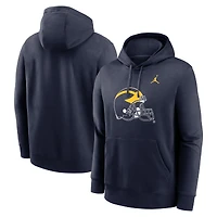 Men's Jordan Brand Heather Gray Michigan Wolverines Primetime Alternate Logo Club Fleece Pullover Hoodie