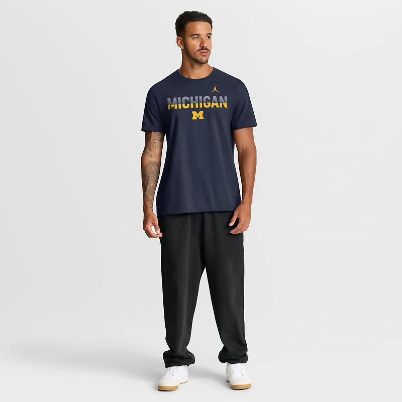 Men's Jordan Brand Navy Michigan Wolverines Primetime Kinetic T-Shirt