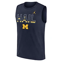 Débardeur Jordan Brand bleu marine Michigan Wolverines Primetime Tricode Legend Dri-FIT pour homme
