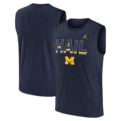 Men's Jordan Brand Navy Michigan Wolverines Primetime Tricode Legend Dri-FIT Tank Top