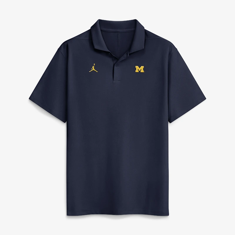 Polo Jordan Brand bleu marine Michigan Wolverines Primetime Victory Plus Dri-FIT pour homme
