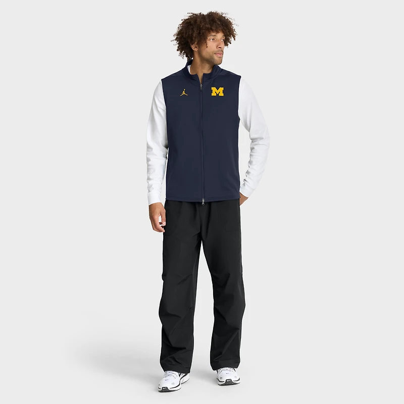 Men's Jordan Brand White Michigan Wolverines Primetime Victory Therma-FIT Full-Zip Vest