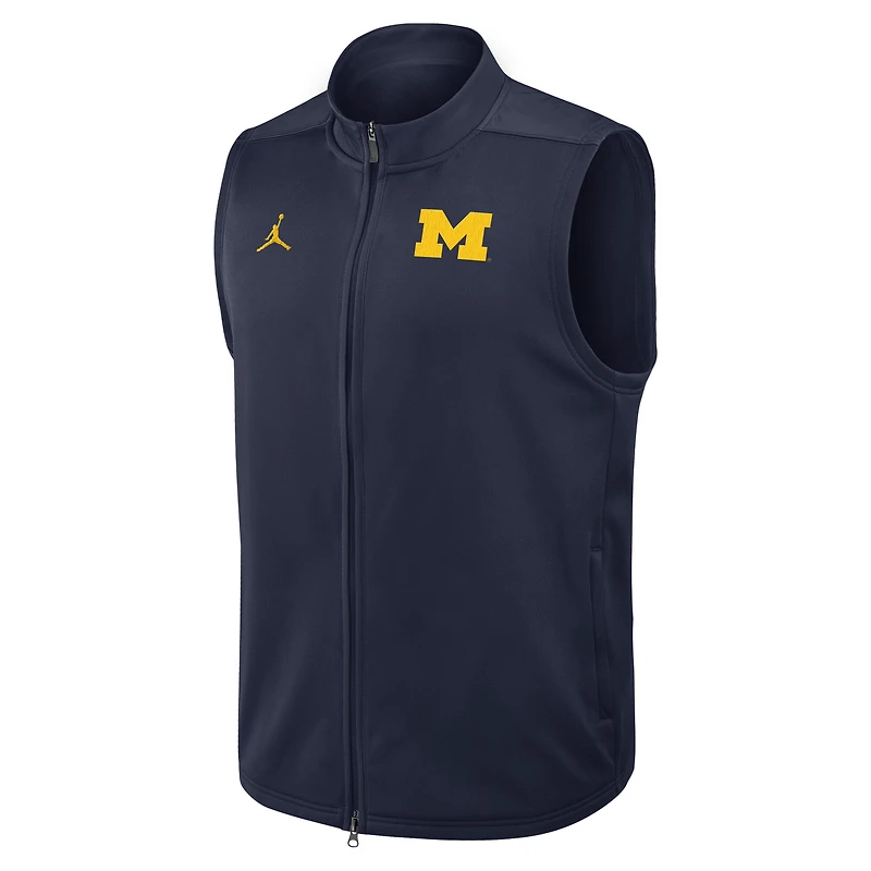 Men's Jordan Brand White Michigan Wolverines Primetime Victory Therma-FIT Full-Zip Vest
