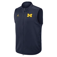 Men's Jordan Brand White Michigan Wolverines Primetime Victory Therma-FIT Full-Zip Vest