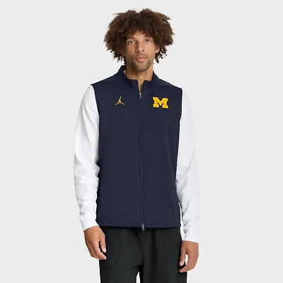 Gilet zippé intégral Jordan Brand blanc Michigan Wolverines Primetime Victory Therma-FIT pour homme
