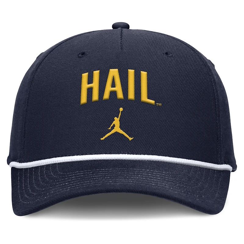 Men's Jordan Brand Navy Michigan Wolverines Rise Campus Adjustable Hat