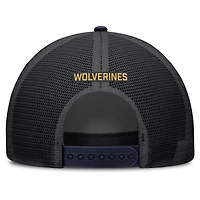 Casquette ajustable Jordan Brand bleu marine Michigan Wolverines Rise Primetime Trucker pour homme
