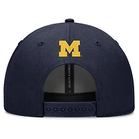 Casquette ajustable Jordan Brand blanche Michigan Wolverines Slanted Primetime Rise Performance pour homme