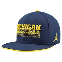 Men's Jordan Brand  Navy Michigan Wolverines True Primetime Performance Fitted Hat