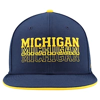 Men's Jordan Brand  Navy Michigan Wolverines True Primetime Performance Fitted Hat