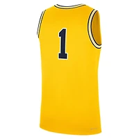 Maillot réplique alternatif Jordan Brand #1 Maize Michigan Wolverines pour homme