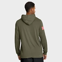 T-shirt à capuche manches longues Jordan Brand Michigan Wolverines 2025 Military Appreciation Dri-FIT pour homme, olive
