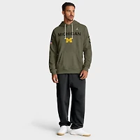 Sweat à capuche Jordan Brand Olive Michigan Wolverines 2025 Military Appreciation Standard Issue pour homme