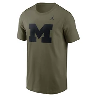 T-shirt Jordan Brand Dri-FIT olive pour homme avec logo Primetime des Wolverines du Michigan