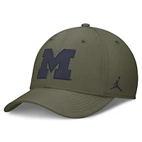 Men's Jordan Brand  Olive Michigan Wolverines Primetime SwooshFlex Dri-FIT Hat