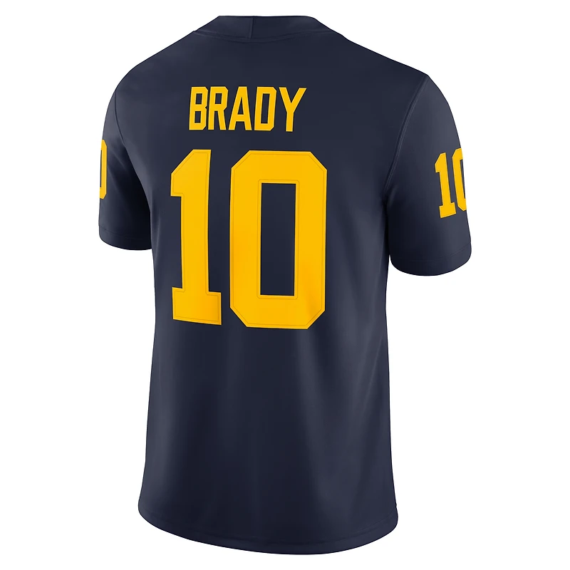 Men's Jordan Brand Tom Brady Navy Michigan Wolverines Game Jersey