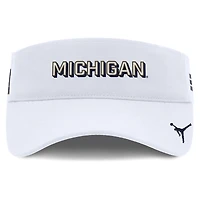 Men's Jordan Brand White Michigan Wolverines 2025 On-Field Gameday Performance Ace Adjustable Visor