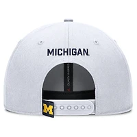 Casquette ajustable Jordan Brand Michigan Wolverines 2025 On-Field Rise Performance pour homme, blanche