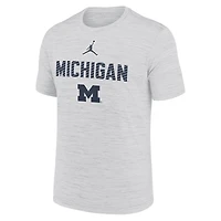 Men's Jordan Brand White Michigan Wolverines Campus Slant Velocity Performance T-Shirt