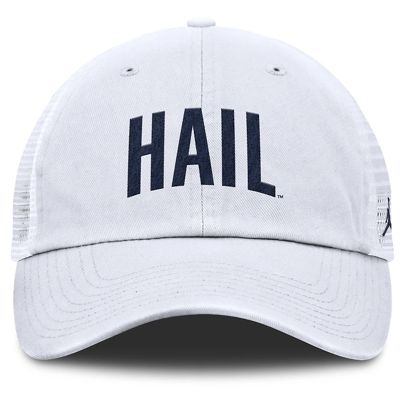 Men's Jordan Brand White Michigan Wolverines Club Campus Trucker Adjustable Hat