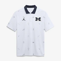 Men's Jordan Brand  White Michigan Wolverines Vapor Pattern Dri-FIT Polo