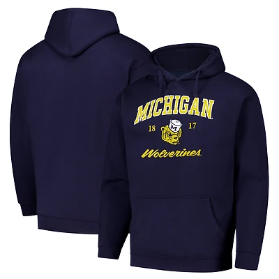 Sweat à capuche en polaire 2.0 Arch Script Essential de Michigan Wolverines bleu marine pour homme
