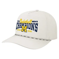 Men's LEGACY  White Michigan Wolverines 2026 NCAA Men's Basketball National Champions Caddy Rope Adjustable Hat