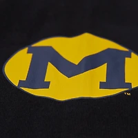 T-shirt à manches longues noir Mitchell & Ness pour homme, motif camp d'entraînement des Wolverines du Michigan