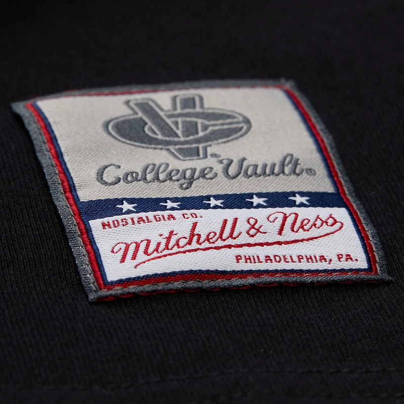 T-shirt à manches longues noir Mitchell & Ness pour homme, motif camp d'entraînement des Wolverines du Michigan