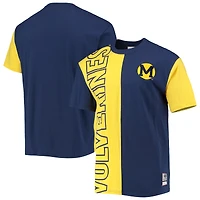 Men's Mitchell & Ness Navy/Maize Michigan Wolverines Play By 2.0 T-Shirt