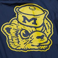 Men's Mitchell & Ness Navy Michigan Wolverines Anorak Vintage Logo Half-Zip Hoodie Jacket