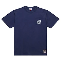 T-shirt à manches longues pour homme Mitchell & Ness bleu marine Michigan Wolverines Fade Away Premium