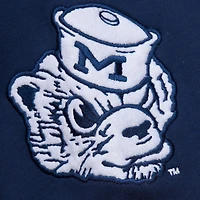 Sweat à capuche en polaire point de chaîne bleu marine Michigan Wolverines Mitchell & Ness pour homme