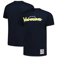 T-shirt bleu marine avec inscription Elite des Michigan Wolverines de Mitchell & Ness pour homme