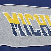 Men's Mitchell & Ness  Navy Michigan Wolverines Fleece Sweatshirt