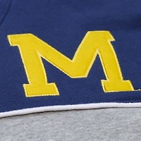 Men's Mitchell & Ness  Navy Michigan Wolverines Fleece Sweatshirt