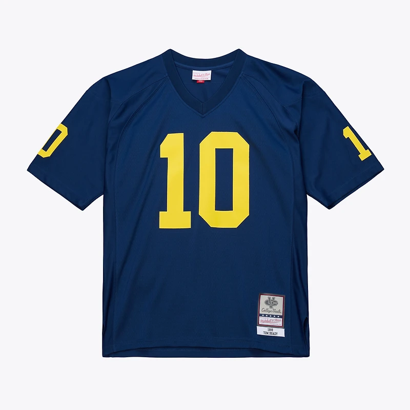 Men's Mitchell & Ness Tom Brady Navy Michigan Wolverines 1999 College Vault Jersey