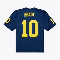 Maillot Mitchell & Ness Tom Brady bleu marine Michigan Wolverines 1999 College Vault pour homme