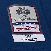 Maillot Mitchell & Ness Tom Brady bleu marine Michigan Wolverines 1999 College Vault pour homme
