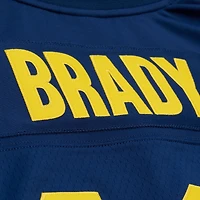 Maillot Mitchell & Ness Tom Brady bleu marine Michigan Wolverines 1999 College Vault pour homme