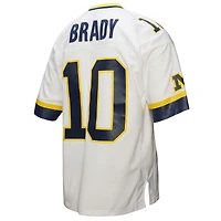 Maillot blanc Mitchell & Ness Tom Brady pour homme Michigan Wolverines Legacy 1999