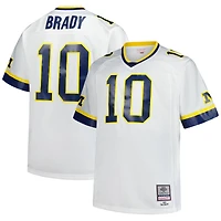 Maillot blanc Tom Brady de Mitchell & Ness pour homme des Michigan Wolverines Big Tall Legacy 1999