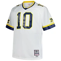 Men's Mitchell & Ness Tom Brady White Michigan Wolverines Big Tall 1999 Legacy Jersey