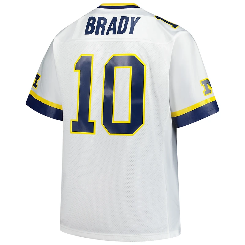 Maillot blanc Tom Brady de Mitchell & Ness pour homme des Michigan Wolverines Big Tall Legacy 1999