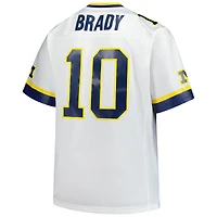 Maillot blanc Tom Brady de Mitchell & Ness pour homme des Michigan Wolverines Big Tall Legacy 1999