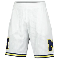 Men's Mitchell & Ness White Michigan Wolverines 1991/92 Throwback Jersey Shorts
