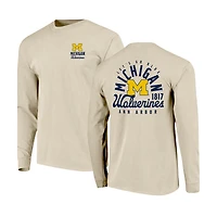T-shirt à manches longues pour homme, motif mascotte des Wolverines du Michigan, couleurs confort