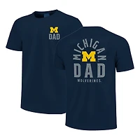 Men's  Navy Michigan Wolverines Father's Day Mascot Overlay T-Shirt
