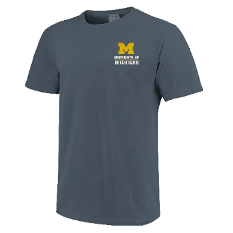 T-shirt à rayures bleu marine Michigan Wolverines Campus Skyline pour homme