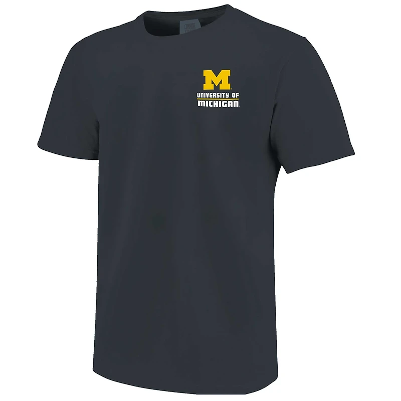 T-shirt à rayures bleu marine Michigan Wolverines Campus Skyline pour homme